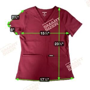 Jaanuu Women's Scrub Tops Red / Burgundy Size XS - Bundle of 2